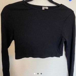 ASOS BLACK CROP TOP